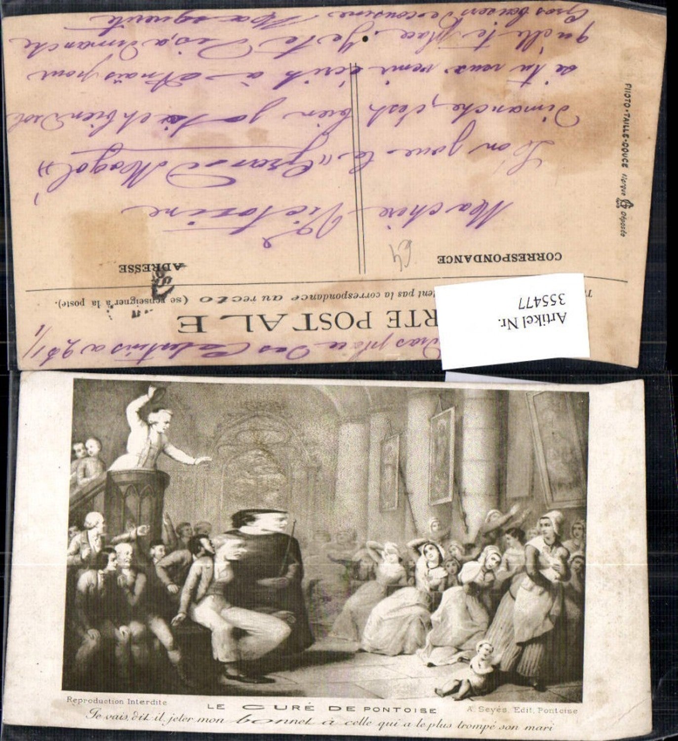 355477,Künstler Ak A. Seyes Le Cure de Pontoise Frankreich Geschichte Politik