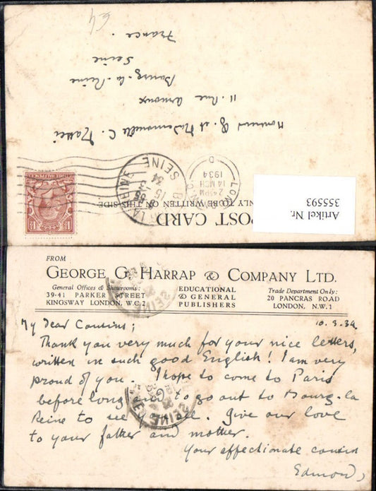 355593,Reklame George G. Harrap & Company Ltd. Educational & General Publishers London