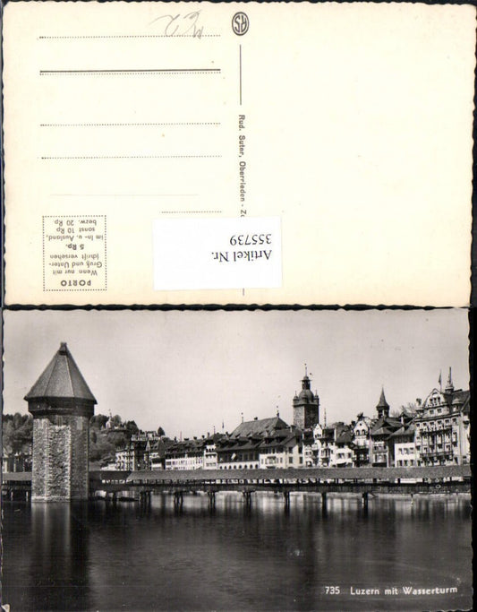 355739,Foto Ak Luzern m. Wasserturm