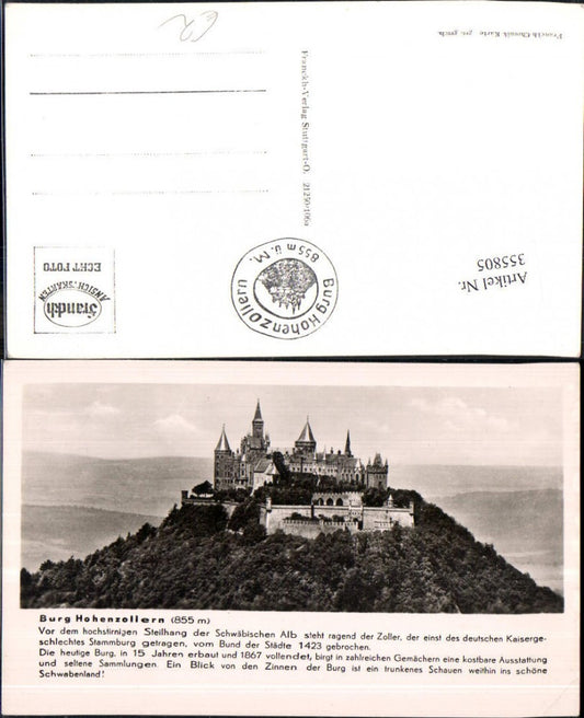 355805,Foto Ak Burg Hohenzollern Hechingen Bisingen