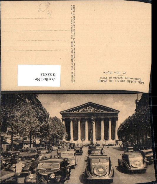 355835,Paris Rue Royale La Madeleine Kirche