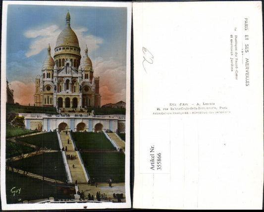 355866,Paris Basilique de Sacre-Coeur et neuveaux Jardins