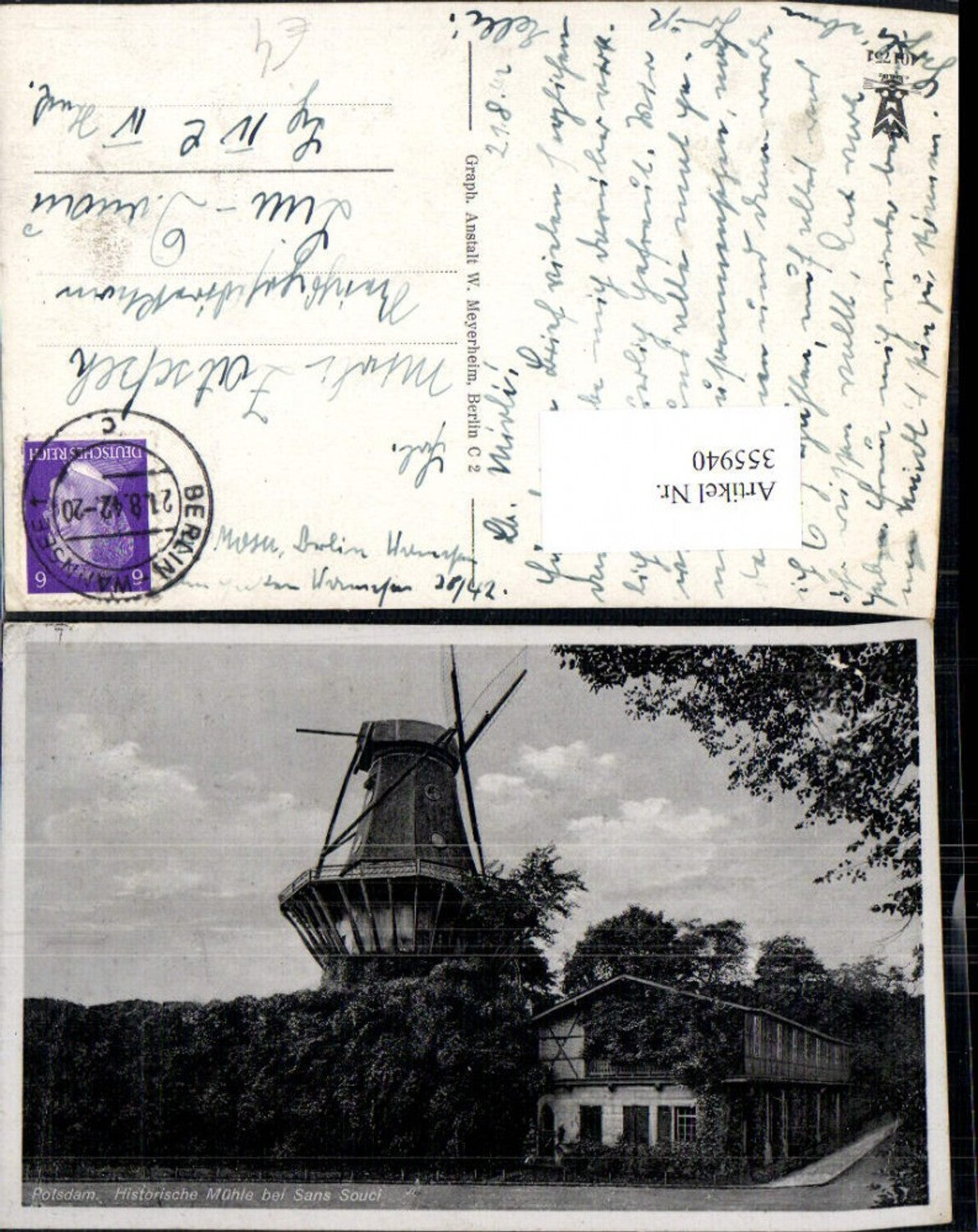 355940,Windmühle Potsdam Historische Mühle b. Sans Souci