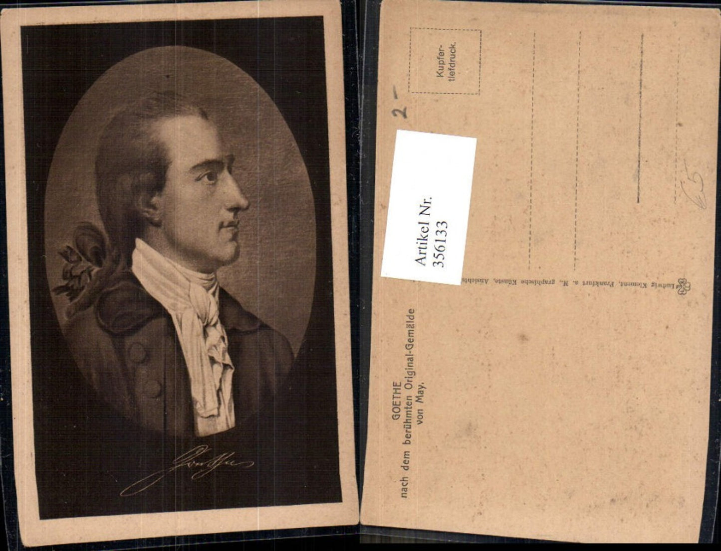 356133,Künstler Ak May Goethe Dichter