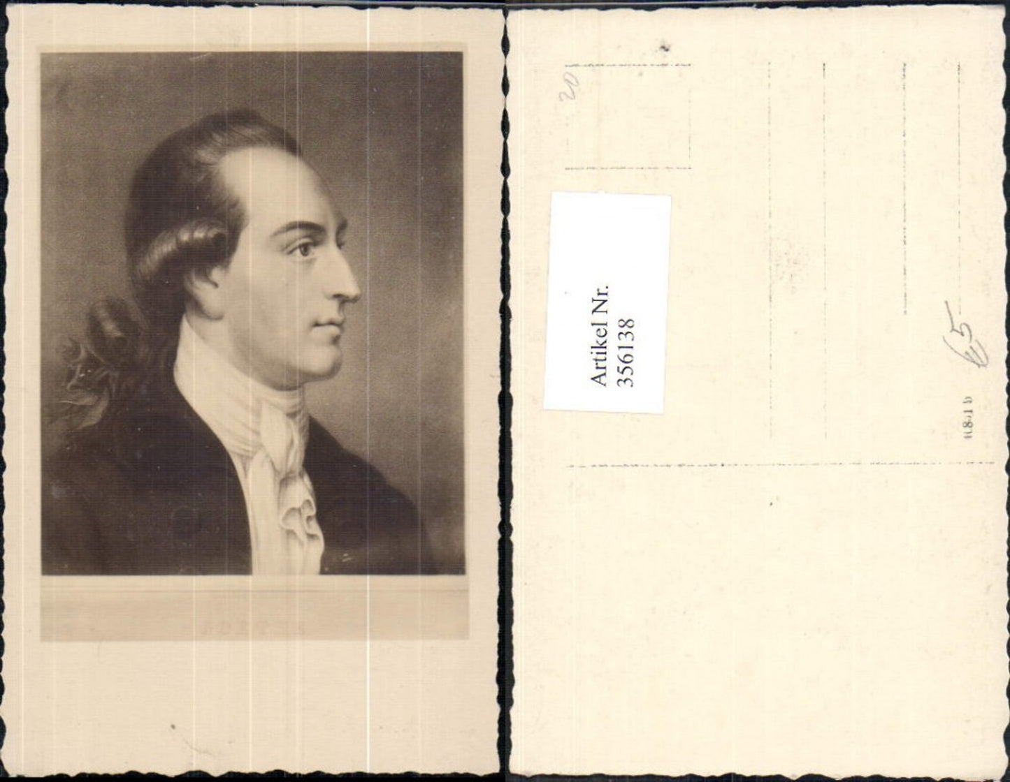 356138,Künstler Ak Goethe Portrait Passepartout