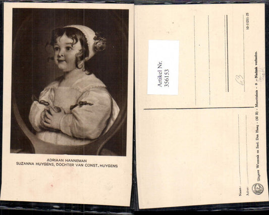 356153,Künstler Ak Adriaan Hanneman Suzanna Huygens Dochter van Const. Huygens Mädchen