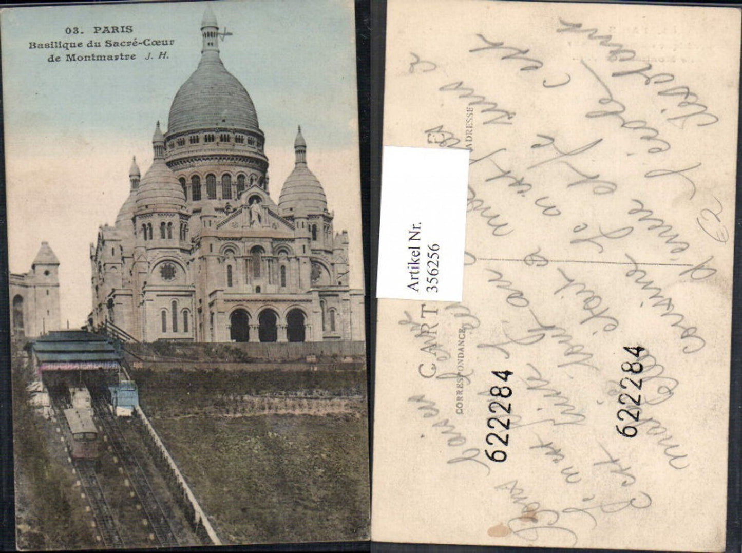 356256,Ile-de-France Paris Basilique du Sacre Coeur de Montmartre Kirche Bergbahn