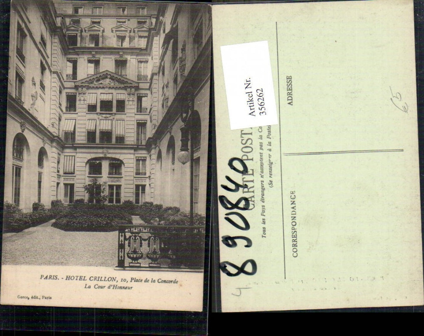 356262,Ile-de-France Paris Hotel Crillon Gebäude