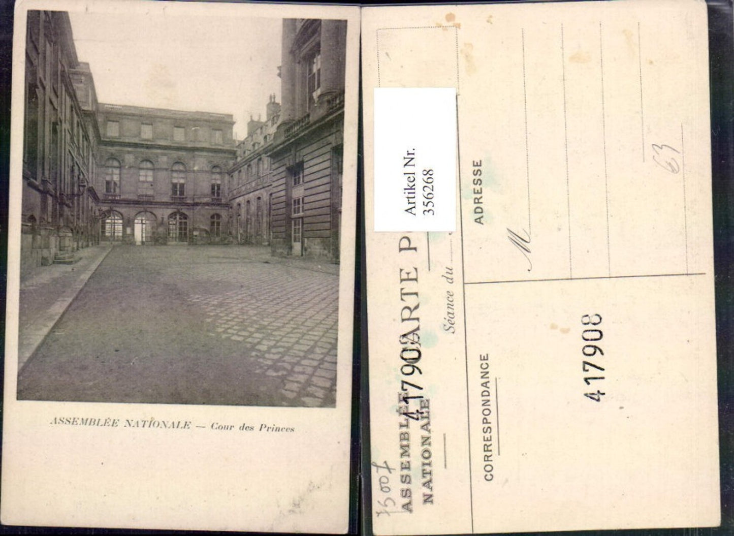 356268,Ile-de-France Paris Assemblee Nationale Cour des Princes Gebäude