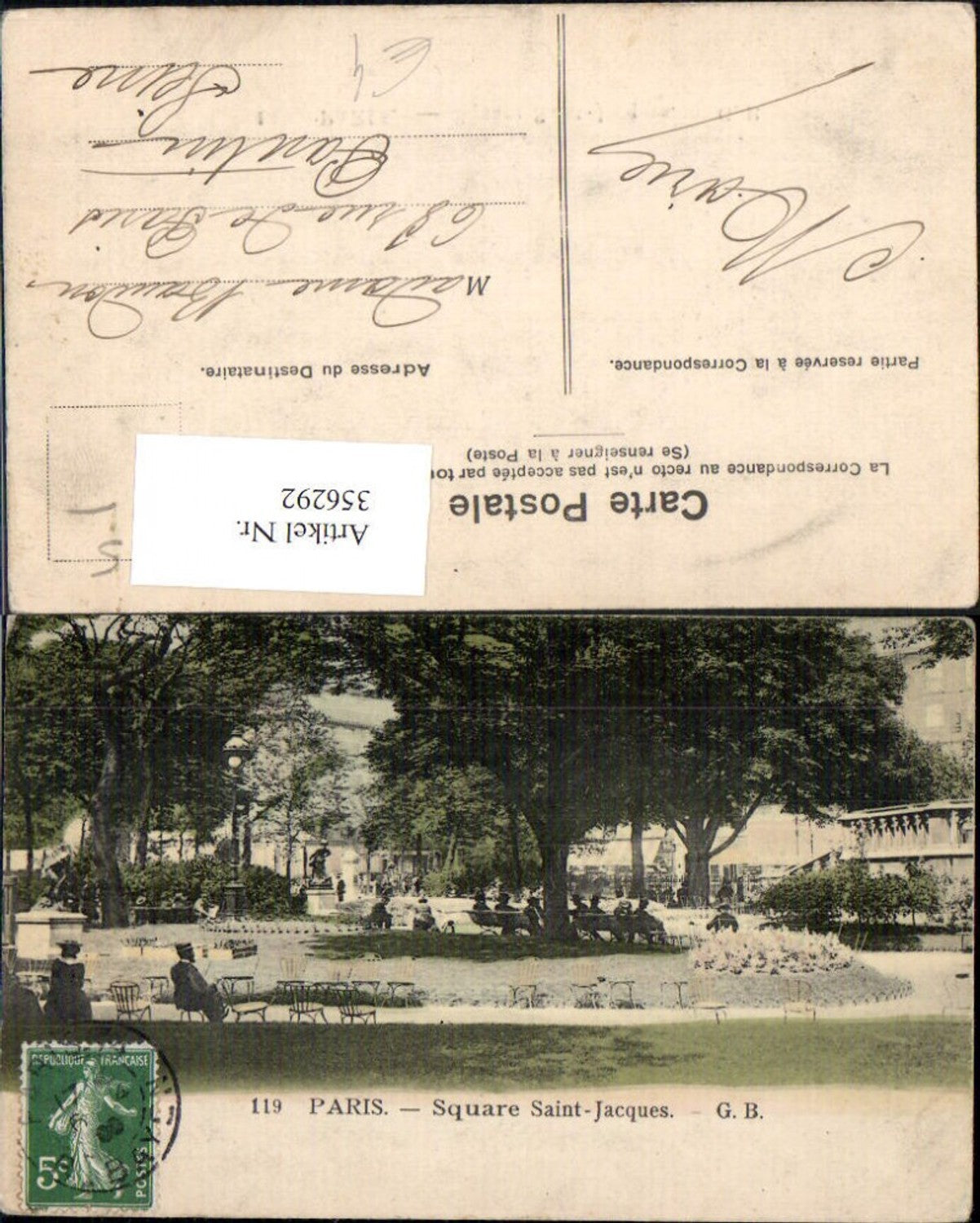 356292,Ile-de-France Paris Square Saint-Jacques Park Platz