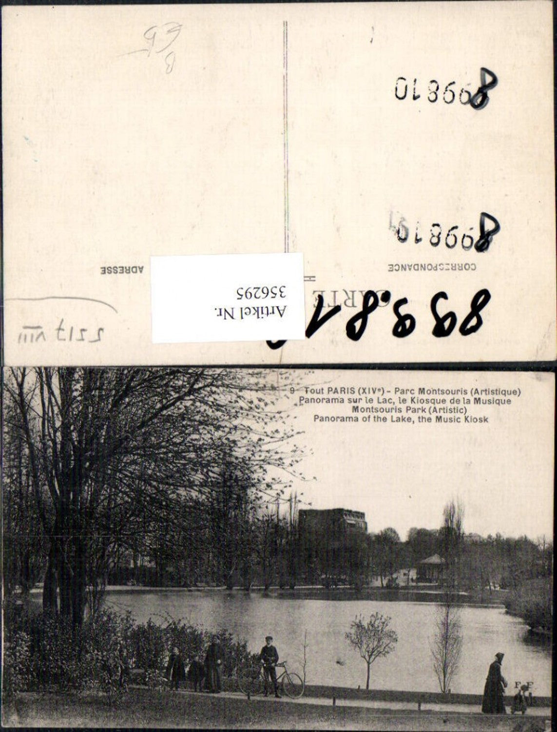 356295,Ile-de-France Paris Parc Montsouris Panorama sur le lac le Kiosque de la Musique Park See