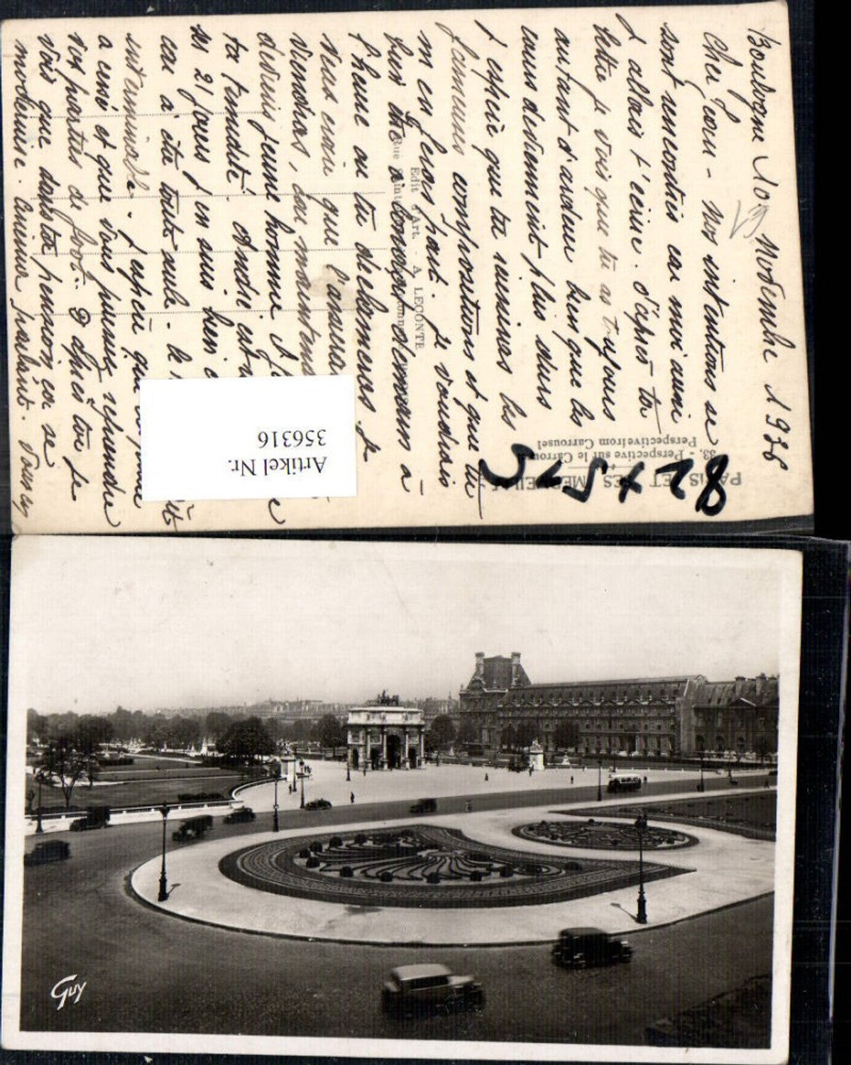 356316,Ile-de-France Paris Perspective sur le Carrousel Platzansicht