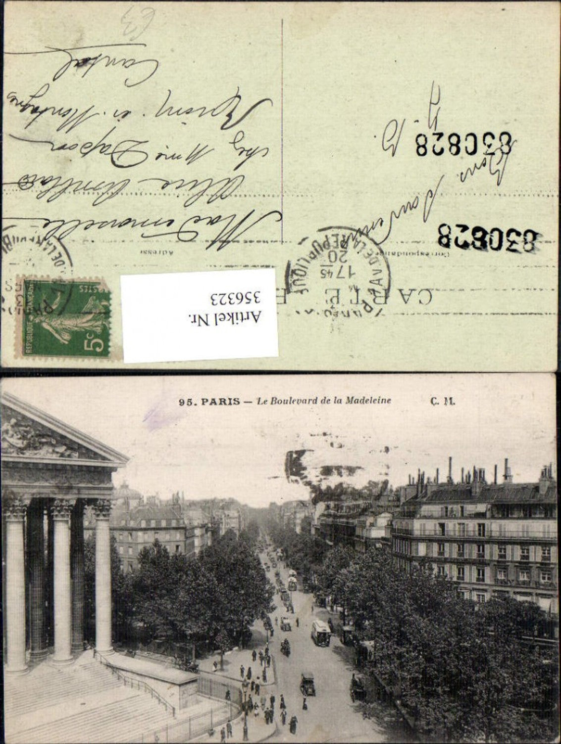 356323,Ile-de-France Paris Le Boulevard de la Madeleine Kirche