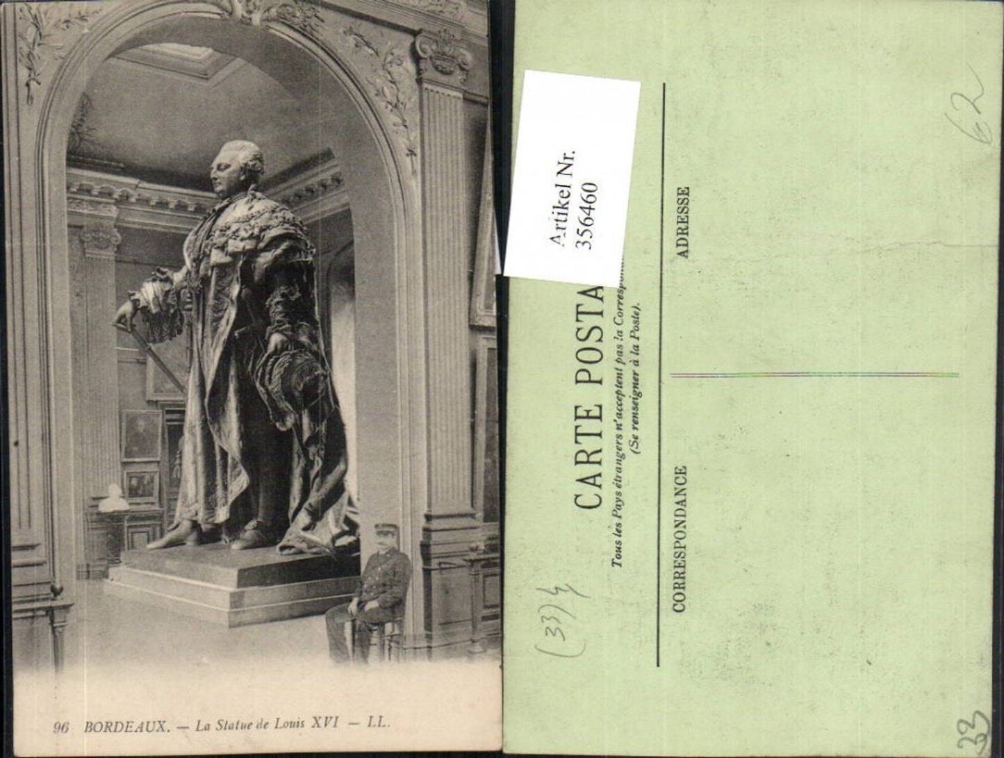 356460,Aquitanien Gironde Bordeaux La Statue de Louis XVI