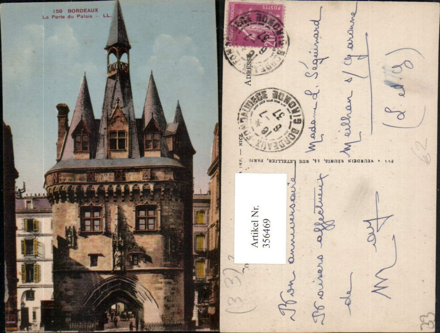 356469,Aquitanien Gironde Bordeaux La Porte du Palais Tor Türmchen