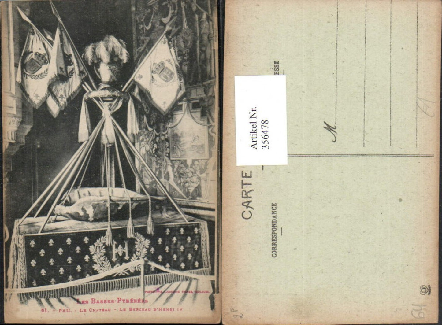 356478,Aquitanien Pyrenees-Atlantiques Pau Le Chateau Le Berckau d'Henri IV Speere