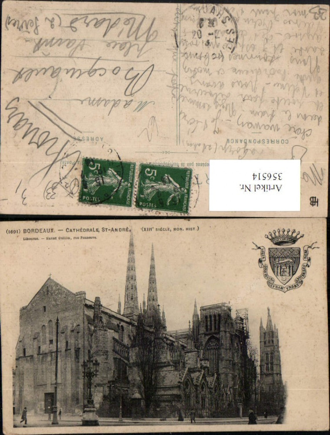 356514,Aquitanien Gironde Bordeaux Cathedrale St-Andre Kirche