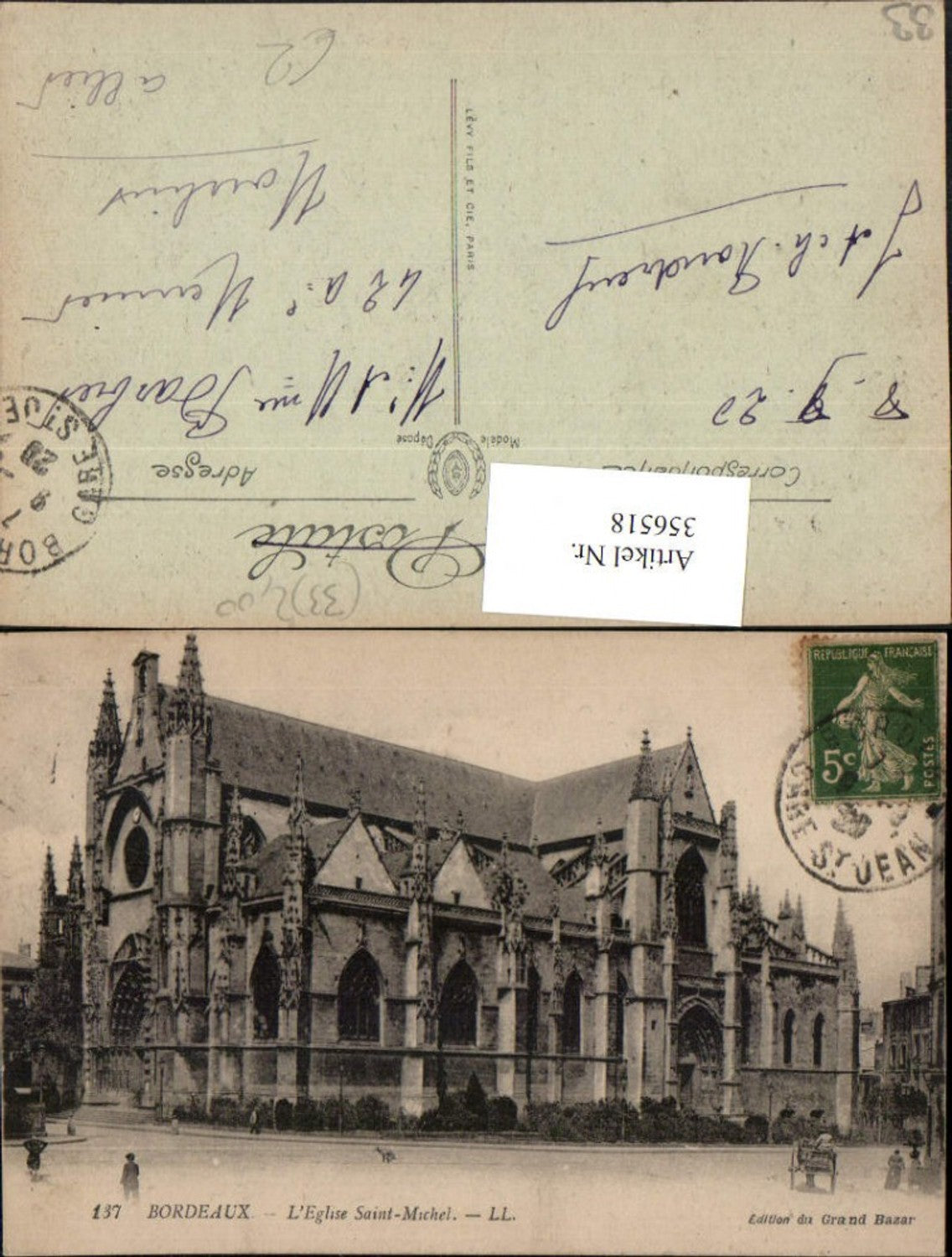 356518,Aquitanien Gironde Bordeaux L'Eglise Saint-Michel Kirche