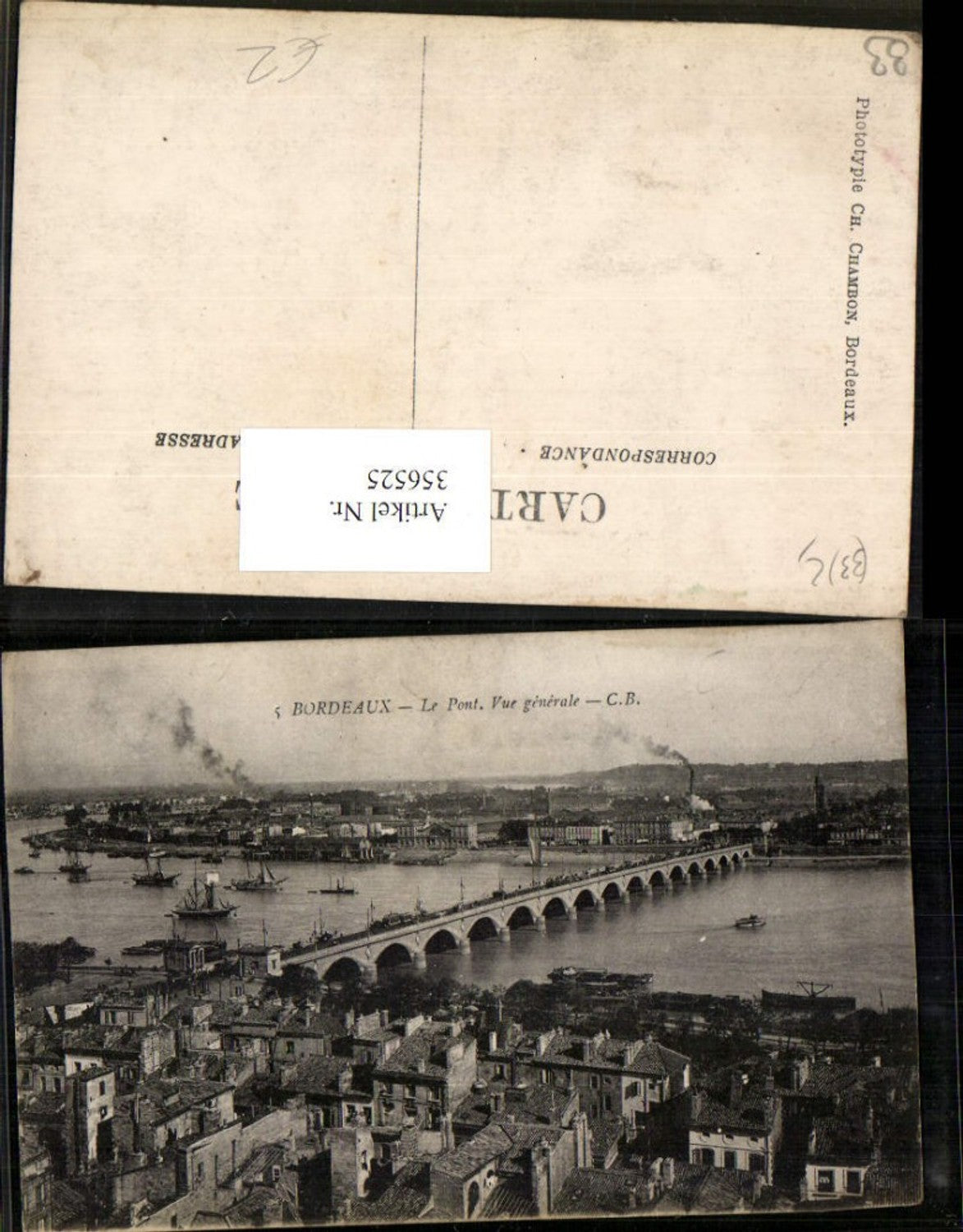 356525,Aquitanien Gironde Bordeaux Le Pont Vue generale Teilansicht Brücke