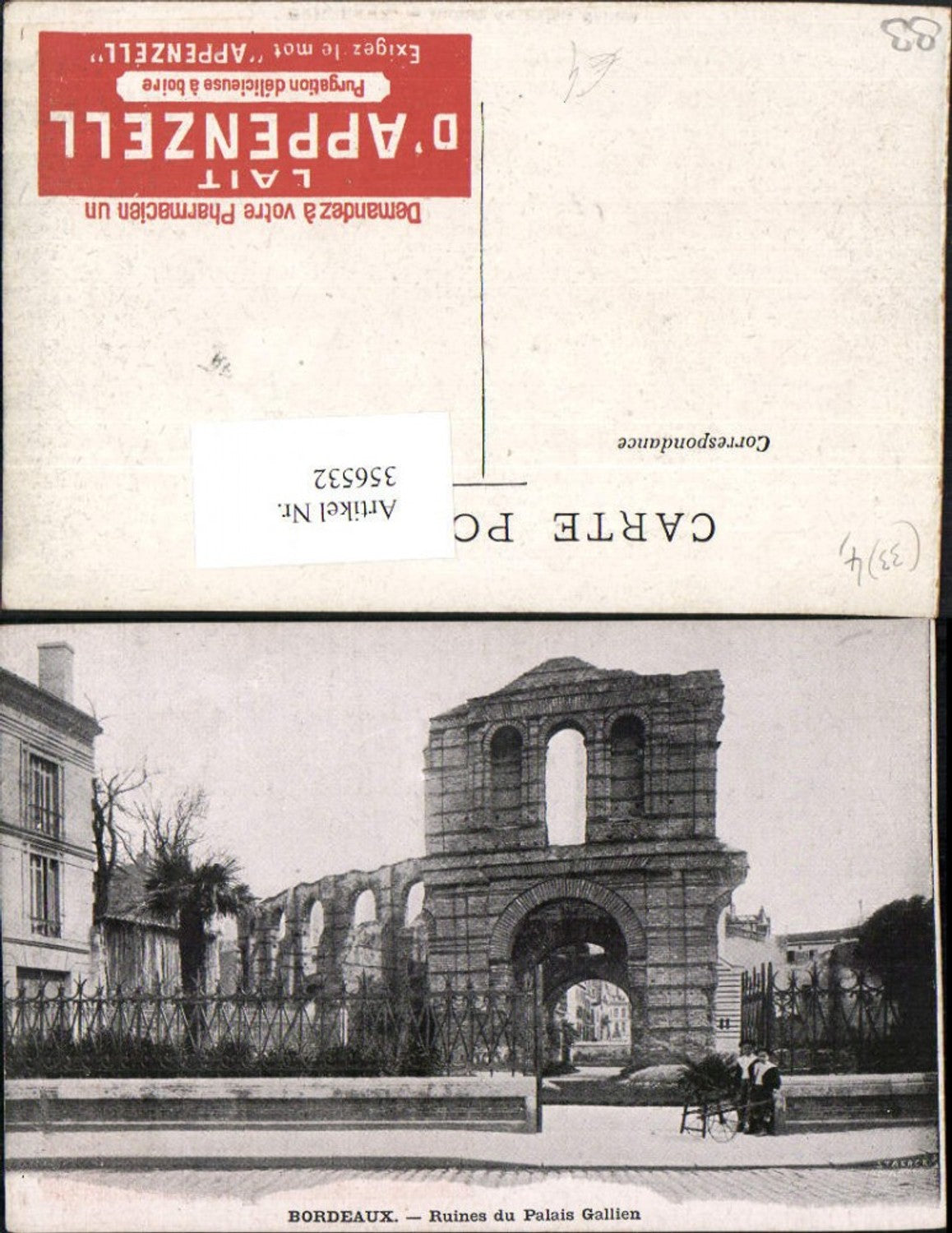 356532,Aquitanien Gironde Bordeaux Ruines du Palais Gallien Ruine