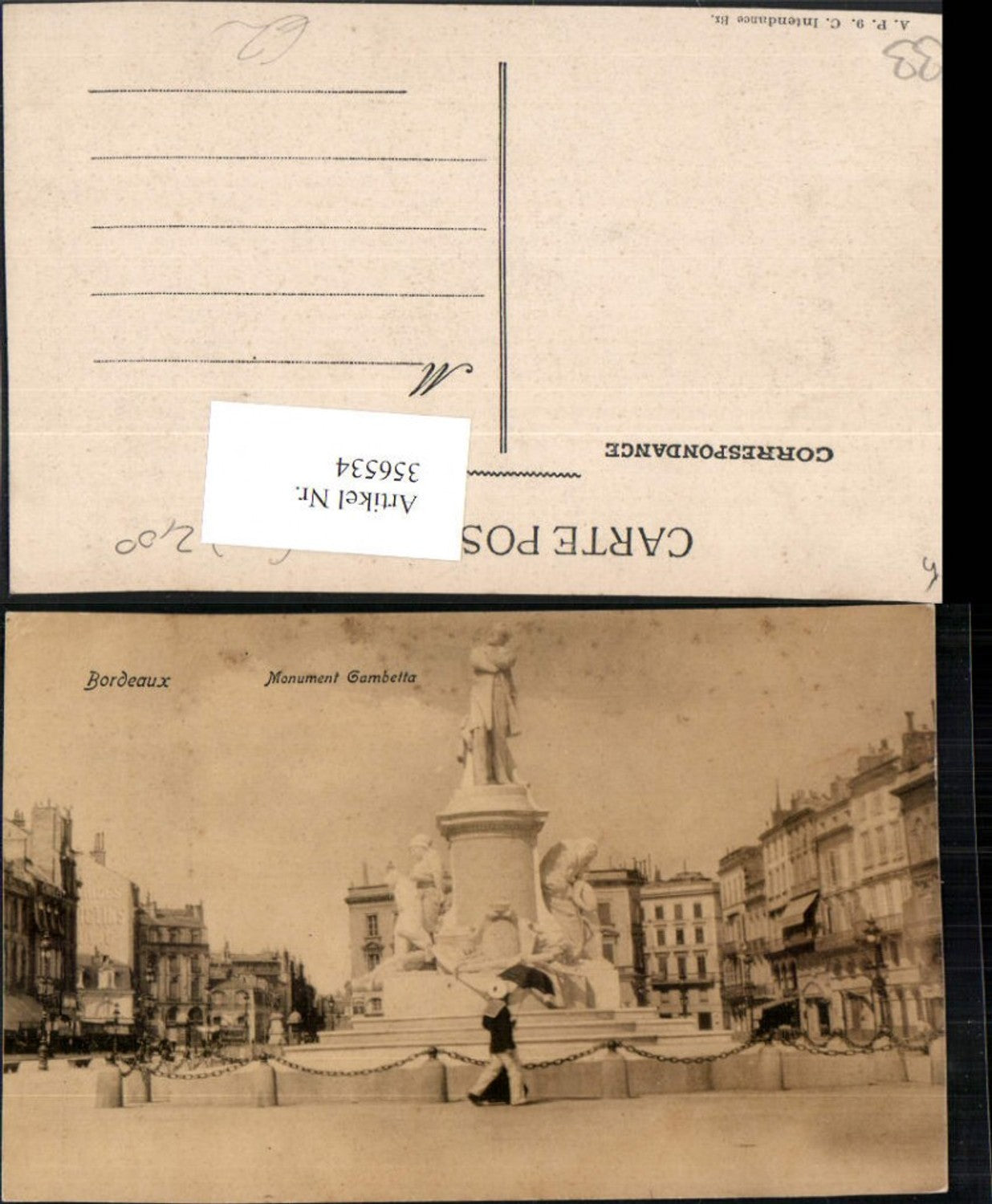 356534,Aquitanien Gironde Bordeaux Monument Gambetta Denkmal