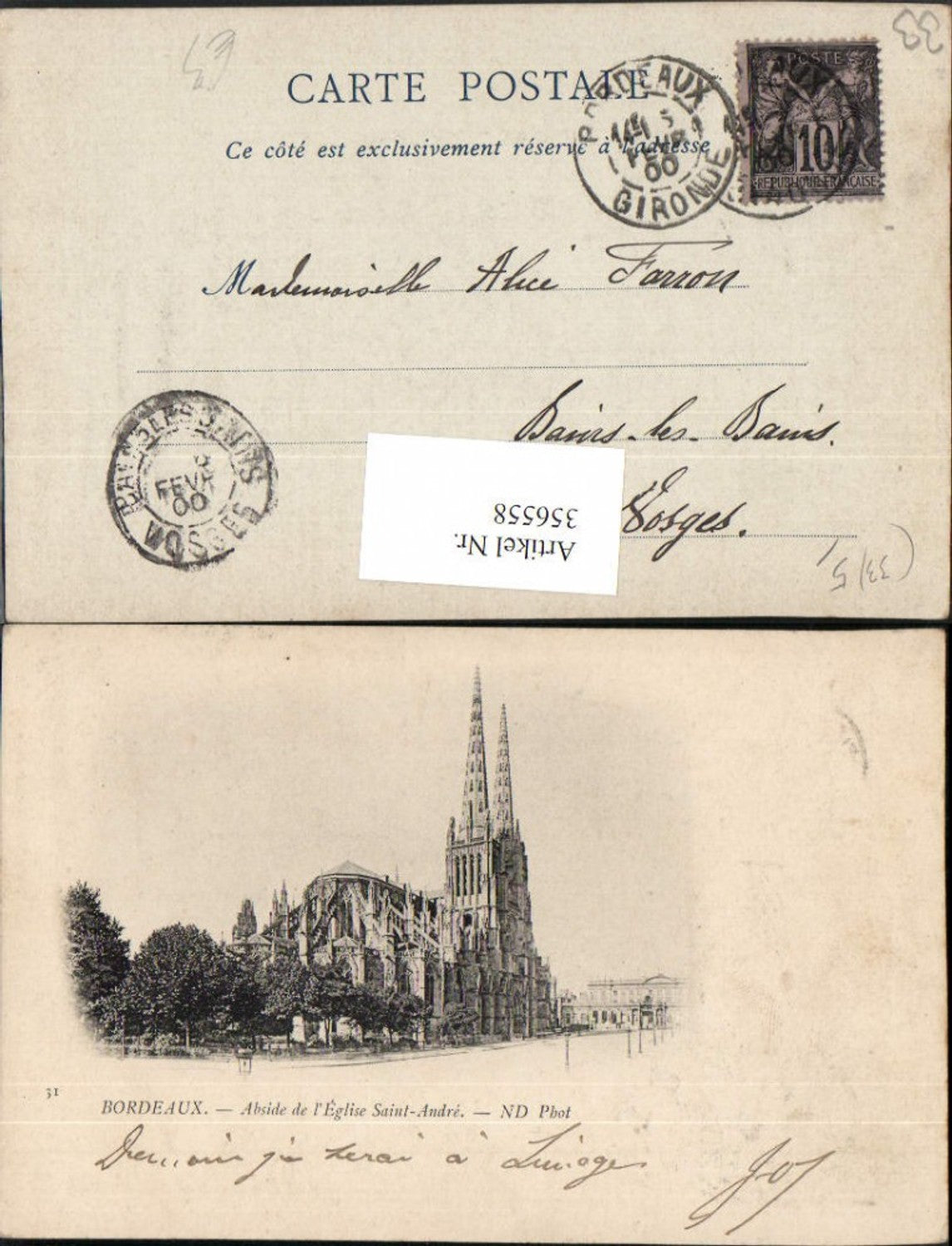 356558,Aquitanien Gironde Bordeaux Eglise Saint-Andre Kirche