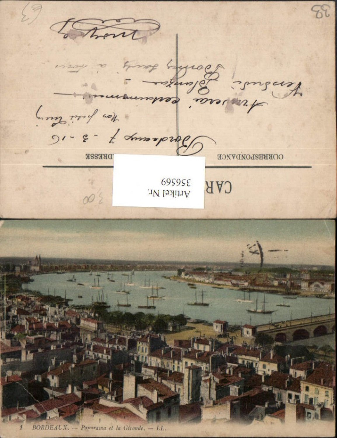 356569,Aquitaine Gironde Bordeaux Panorama et la Gironde partial view