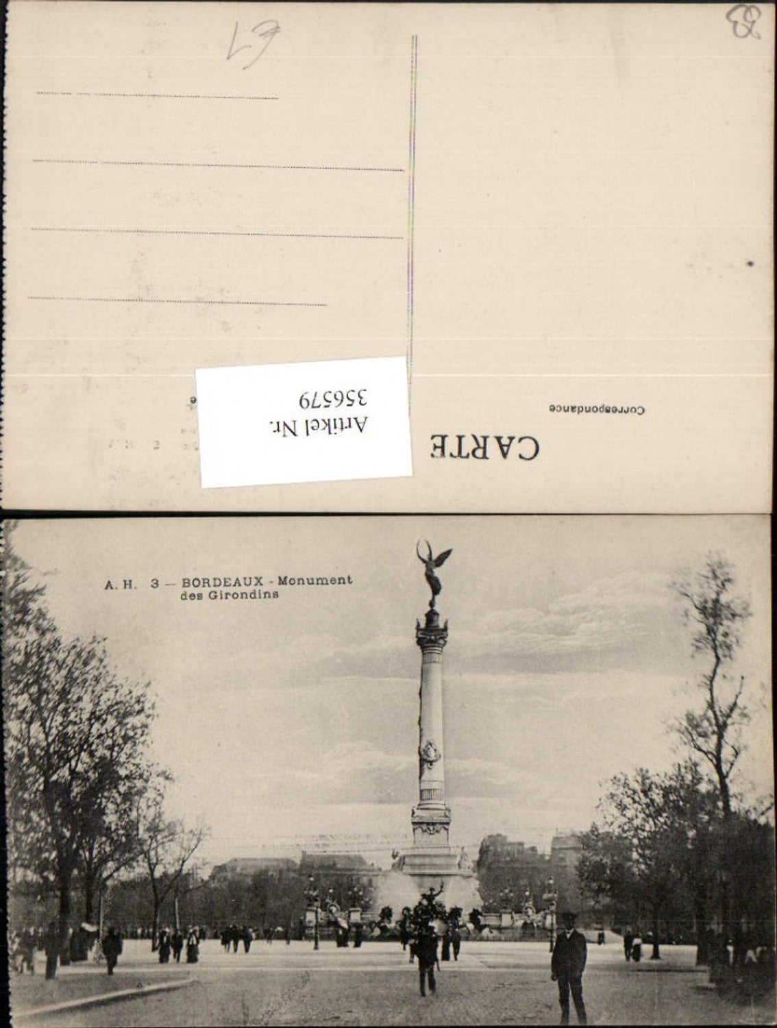 356579,Aquitanien Gironde Bordeaux Monument des Girondins Säule