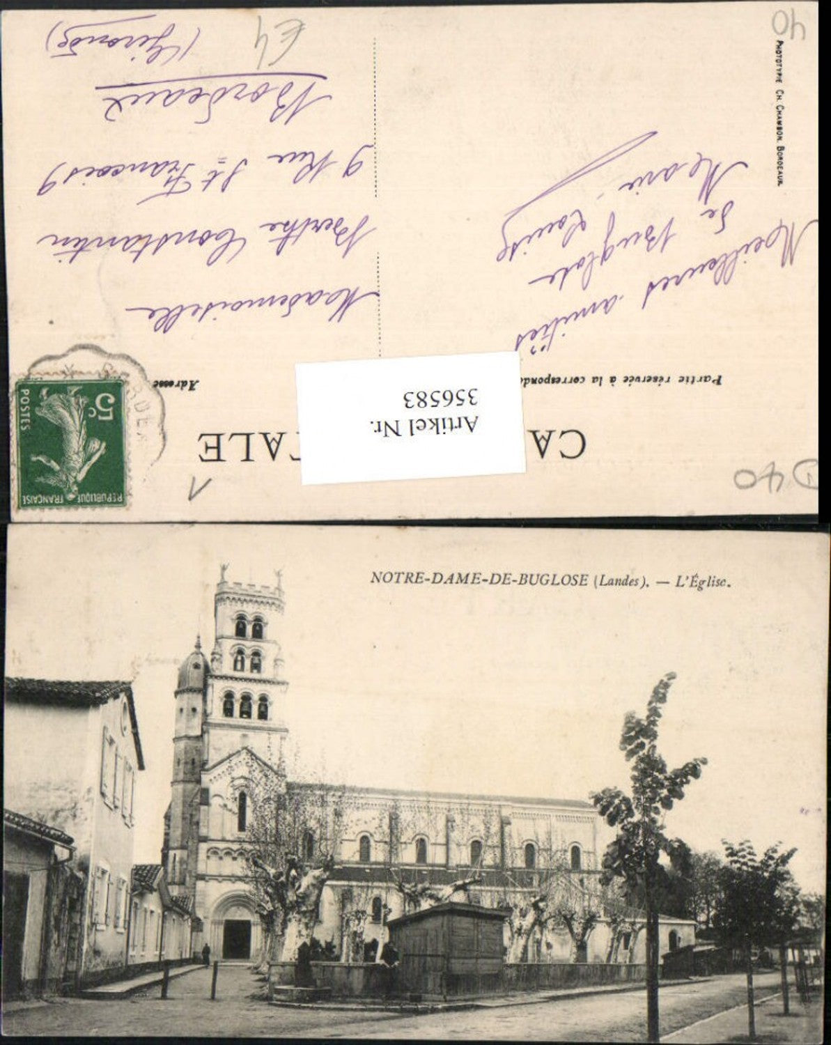 356583,Aquitanien Landes Notre-Dame-de-Buglose L'Eglise Kirche