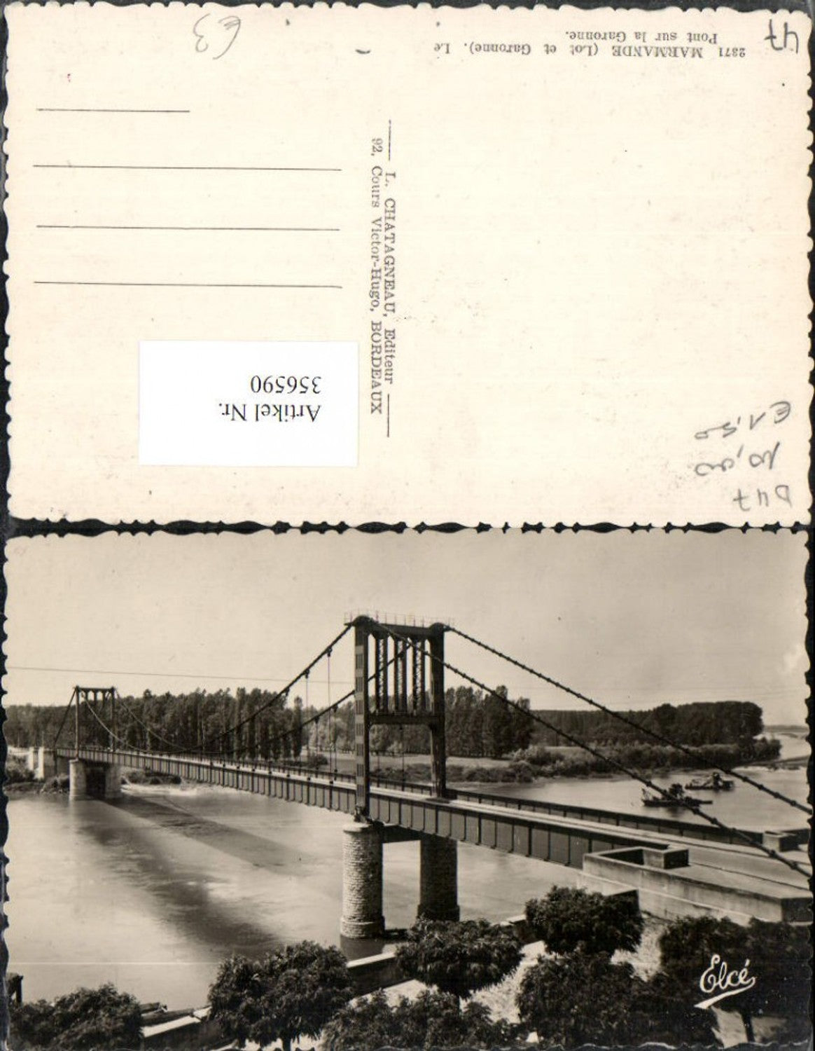 356590,Aquitanien Lot-et-Garonne Marmande Le Pont sur la Garonne Brücke