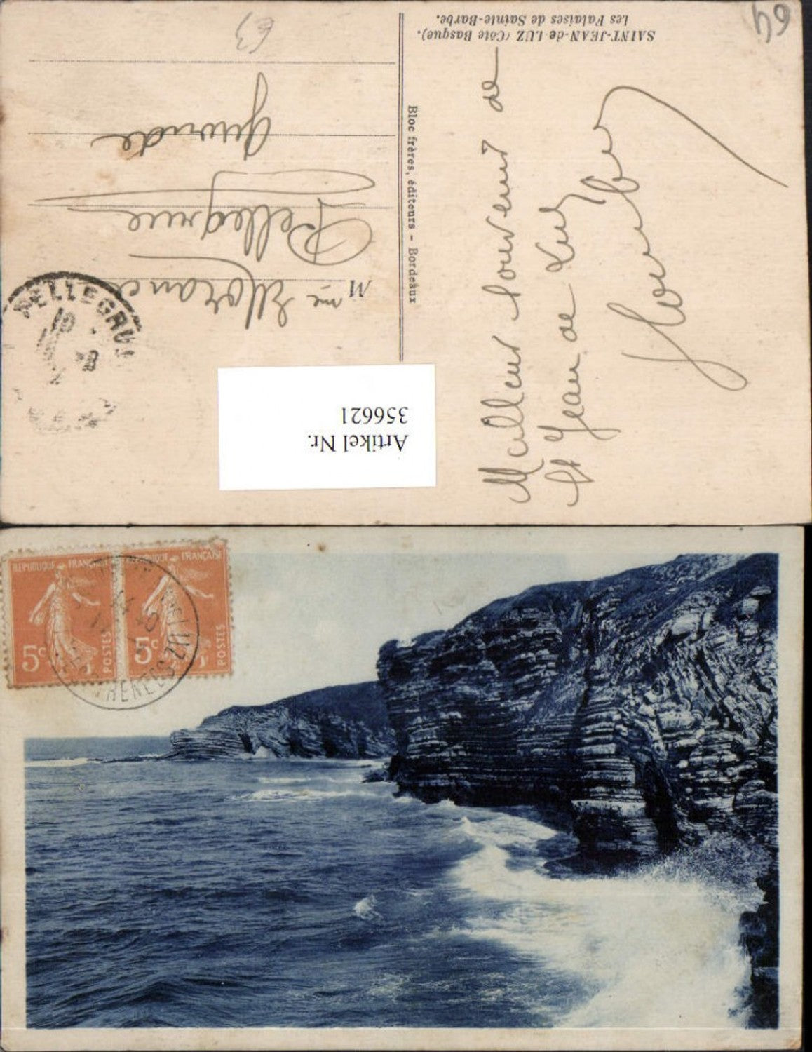 356621,Aquitanien Pyrenees-Atlantiques Saint-Jean-de-Luz Falaises Sainte-Barbe Steilküste