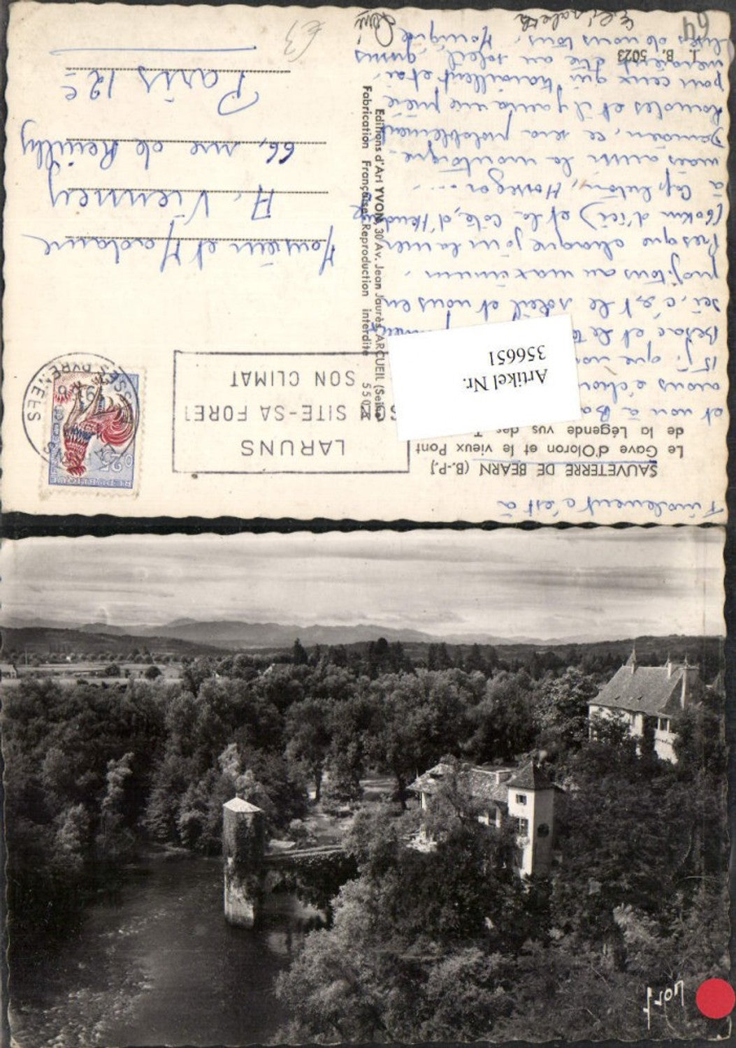 356651,Aquitanien Pyrenees-Atlantiques Sauveterre de Bearn Le Gave d'Oloron et le vieux Pont