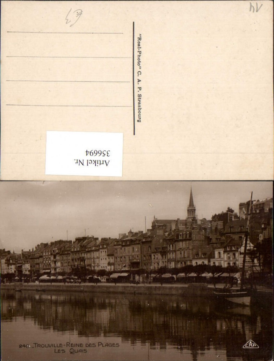 356694,Basse-Normandie Calvados Trouville Reine des Plages Les Quais Teilansicht