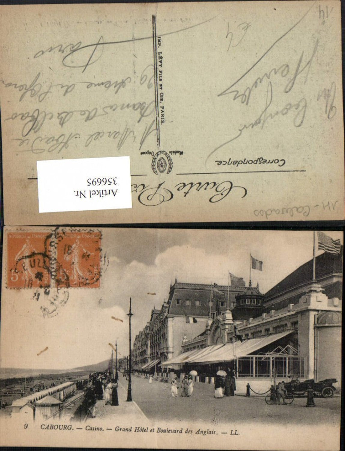 356695,Basse-Normandie Calvados Cabourg Casino Grand Hotel et Boulevard des Anglais