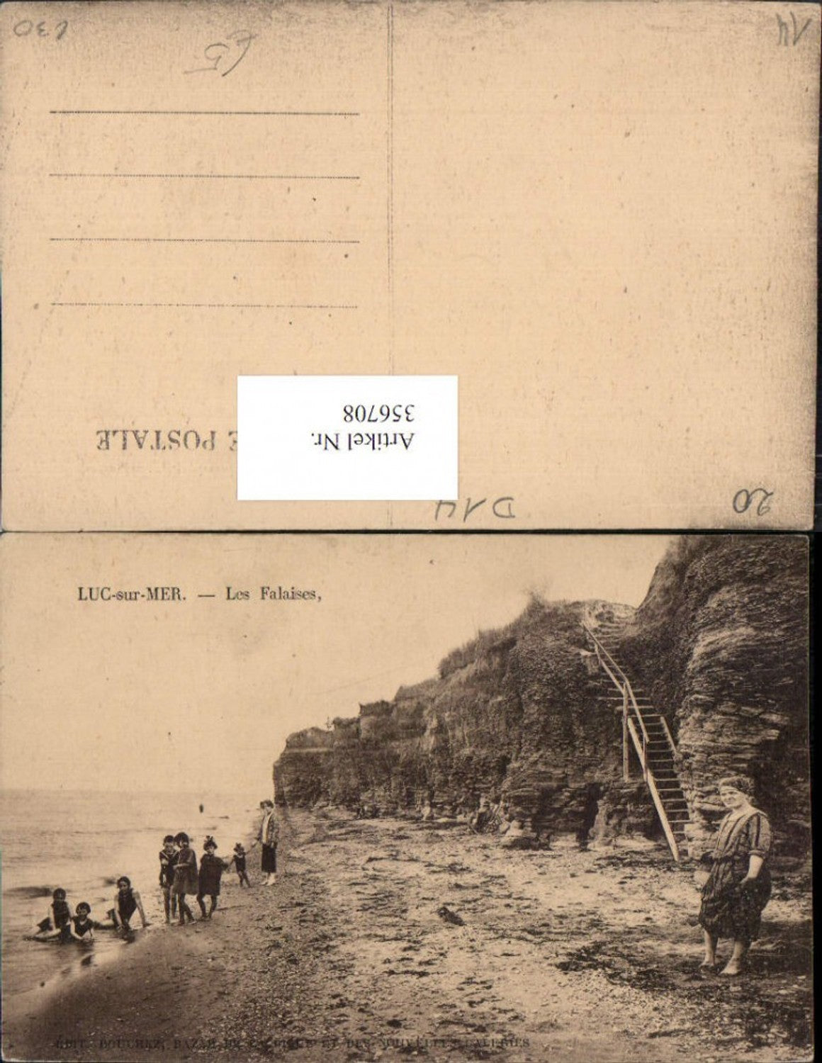 356708,Basse-Normandie Calvados Luc-sur-Mer Les Falaises Strand Steilküste