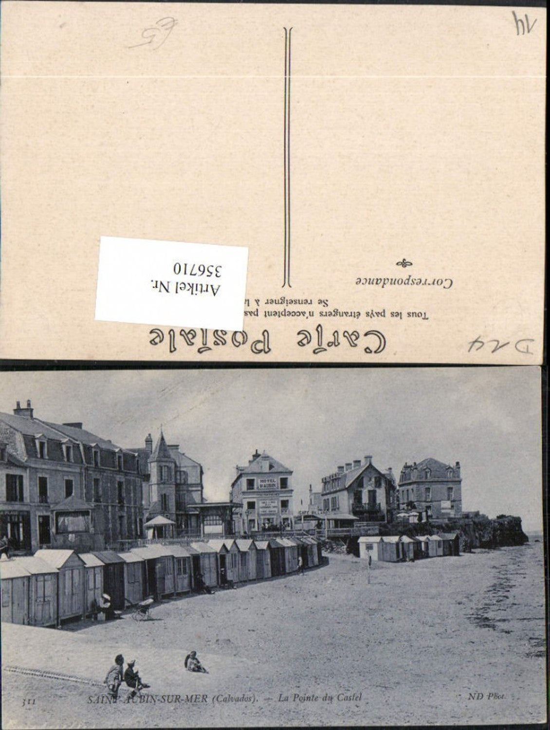 356710,Basse-Normandie Calvados Saint-Aubin-sur-Mer La Pointe du Castel Strand