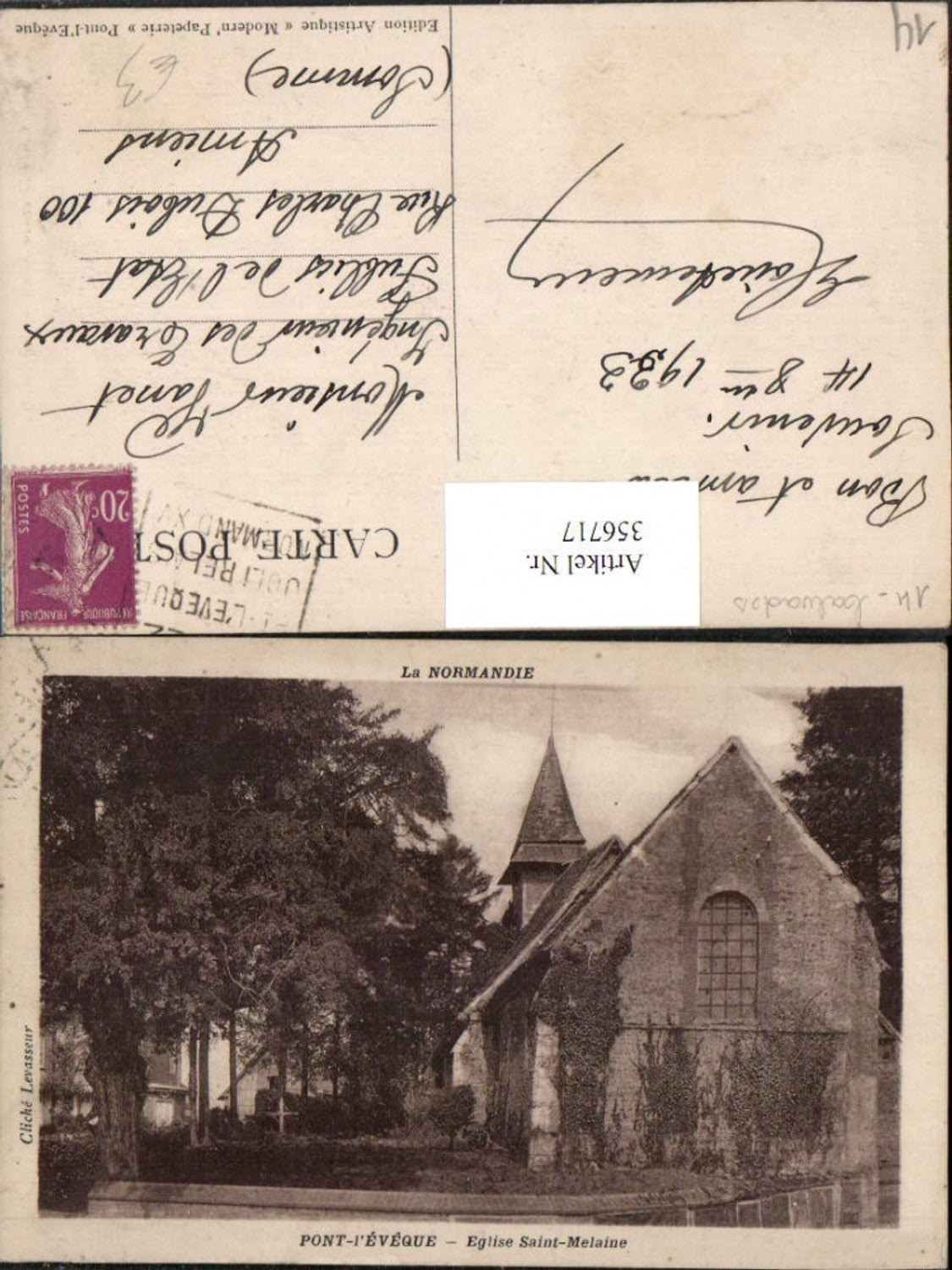 356717,Basse-Normandie Calvados Pont-l'Eveque Eglise Saint-Melanie Kirche
