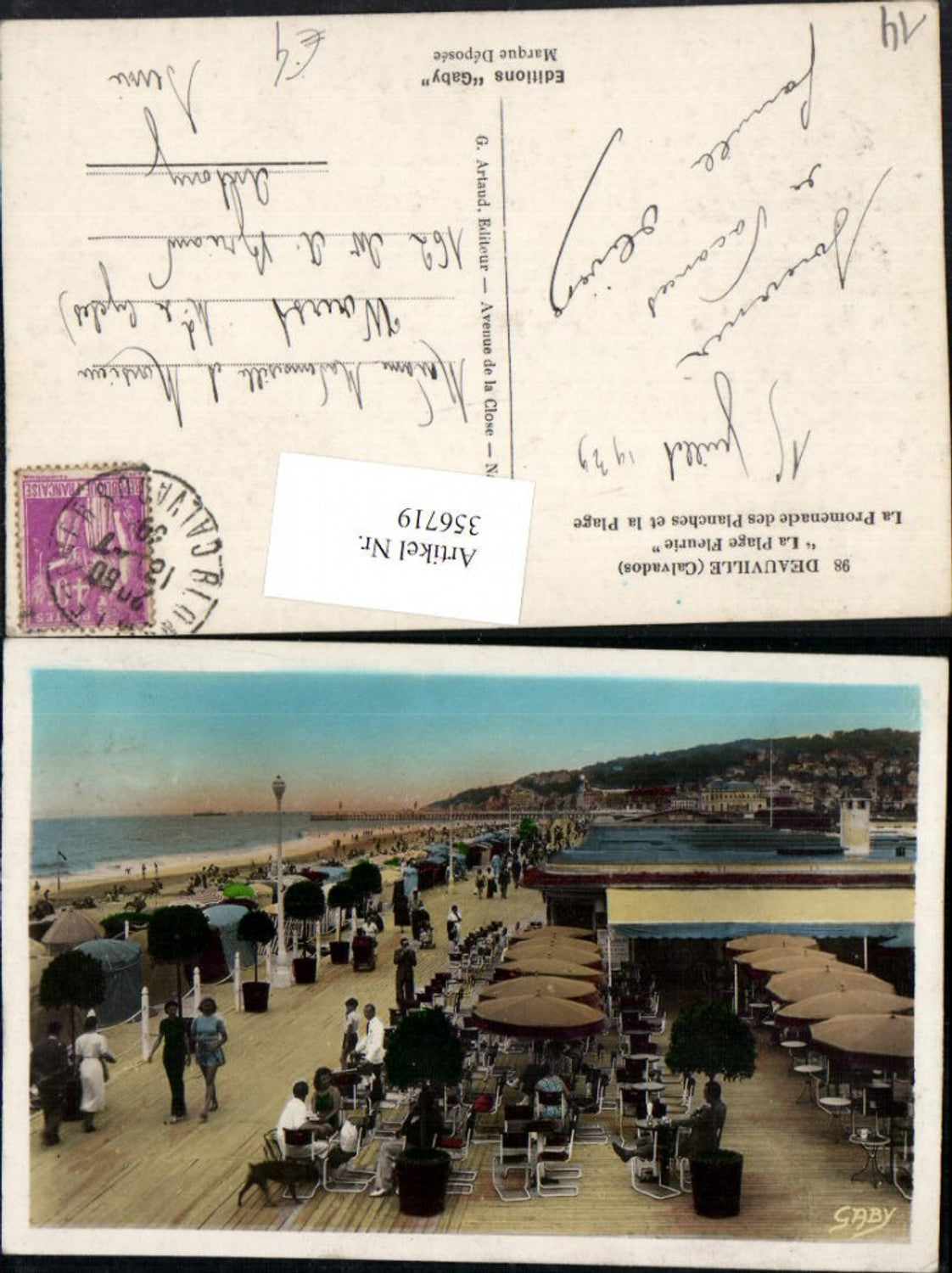 356719,Lower Normandy Calvados Deauville La Plage Fleurie Promenade des Planches et la Plage