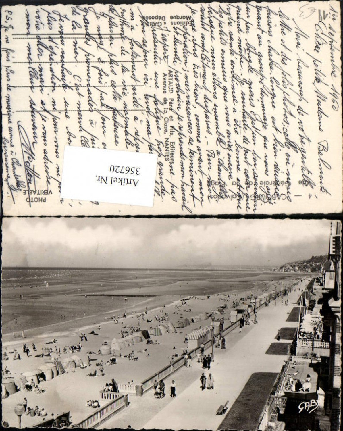 356720,Basse-Normandie Calvados Cabourg Vue Generale de la Plage Strand