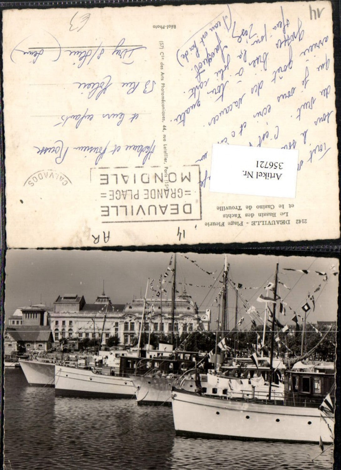 356721,Lower Normandy Calvados Deauville Plage Fleurie Bassin des Yachts et Casino