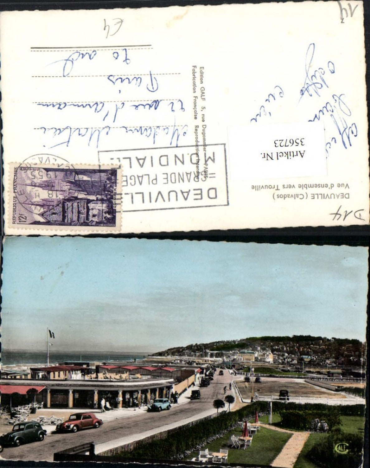 356723,Basse-Normandie Calvados Deauville Vue d'ensemble vers Trouville
