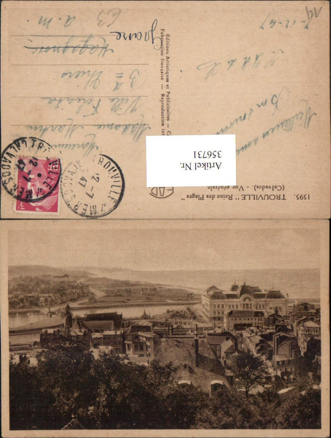 356731,Lower Normandy Calvados Trouville Reine des Plages Vue generale