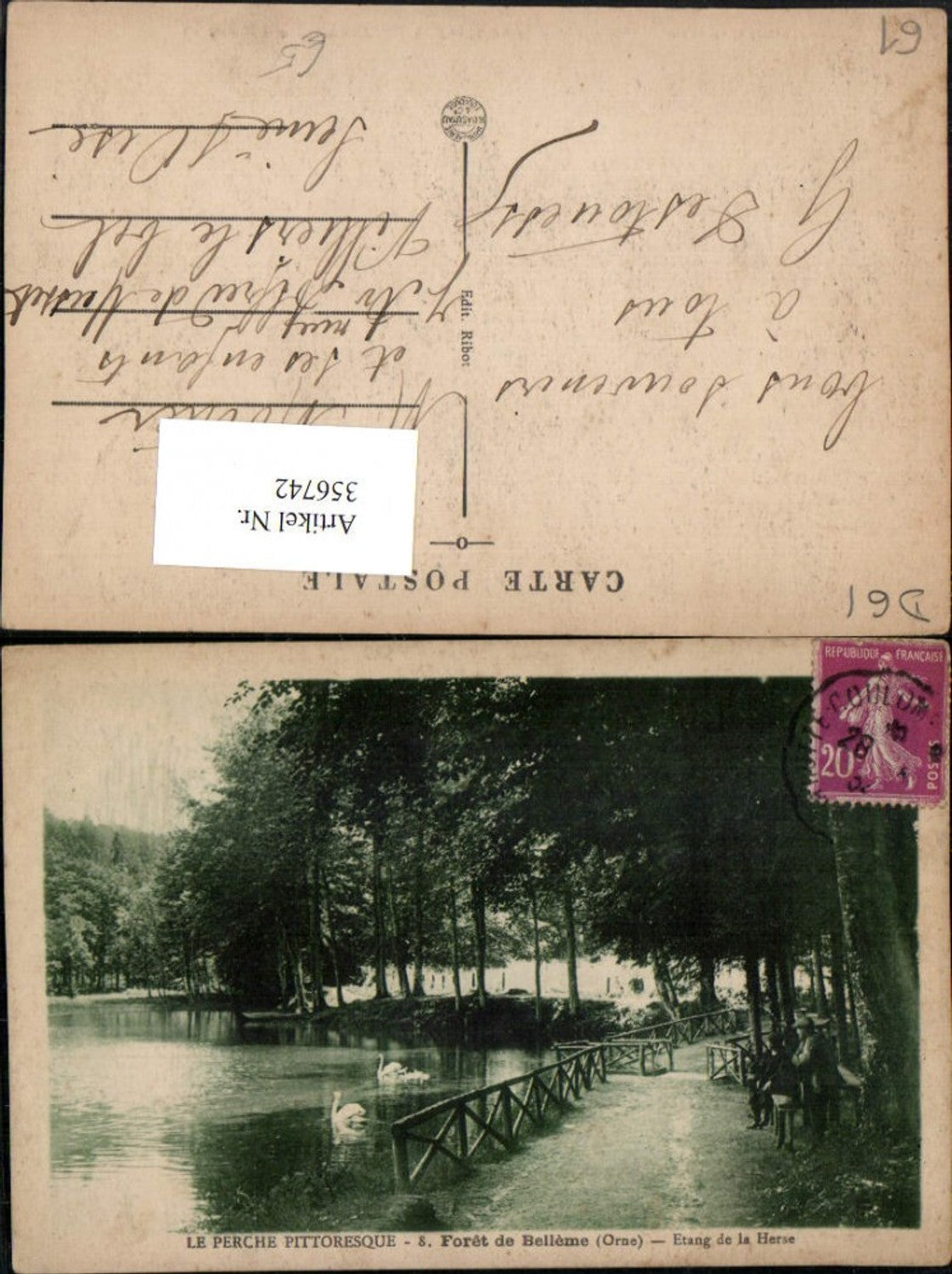 356742,Basse-Normandie Orne Foret de Belleme Etang de la Herse Teich