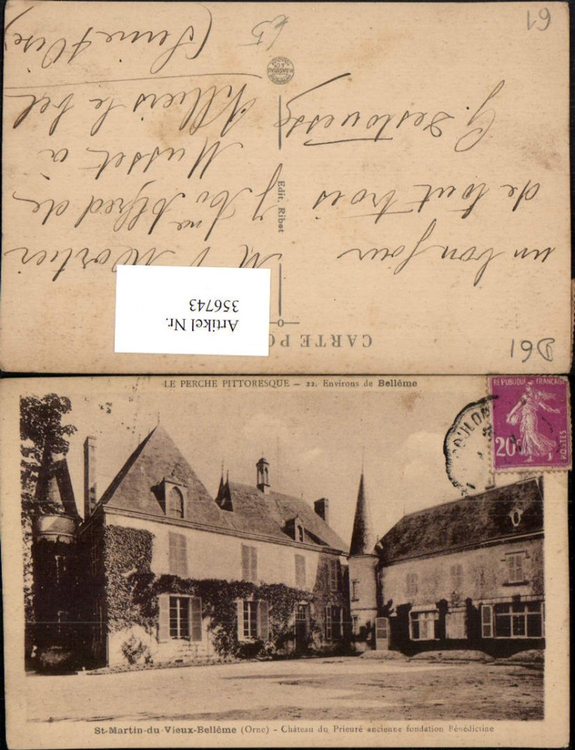 356743,Basse-Normandie Orne Belleme St-Martin-du-Vieux-Belleme Chateau du Prieure Schloss