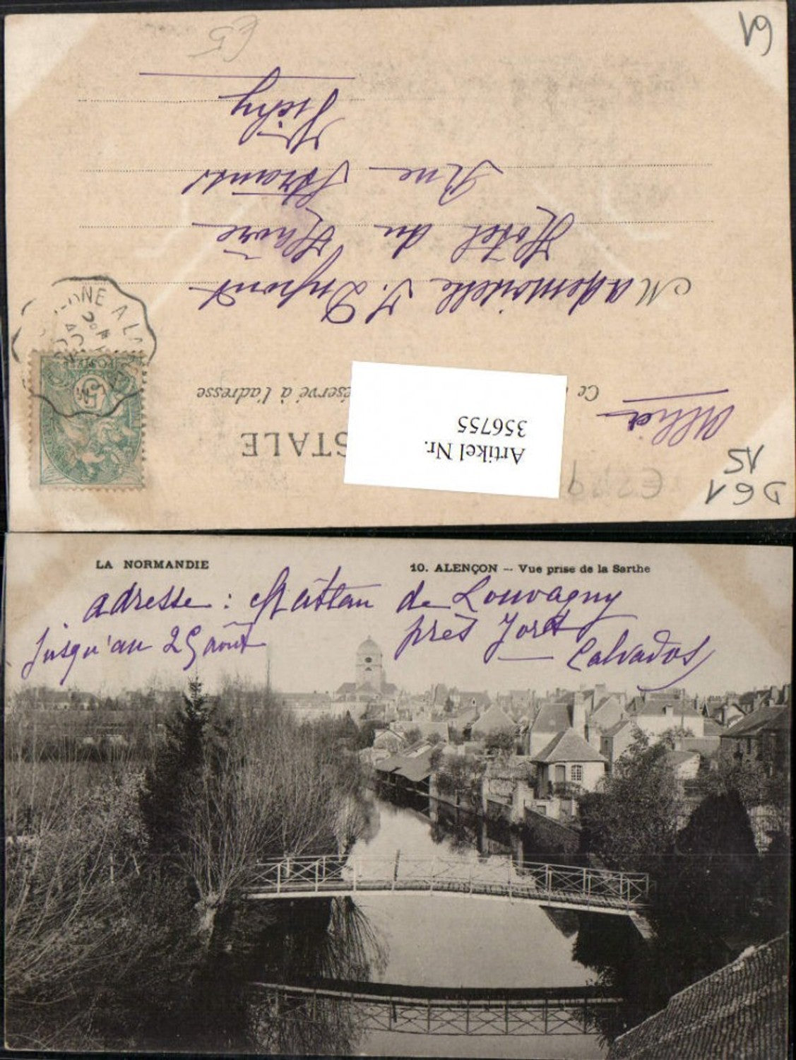356755,Basse-Normandie Orne Alencon Vue prise de la Sarthe Teilansicht Brücke
