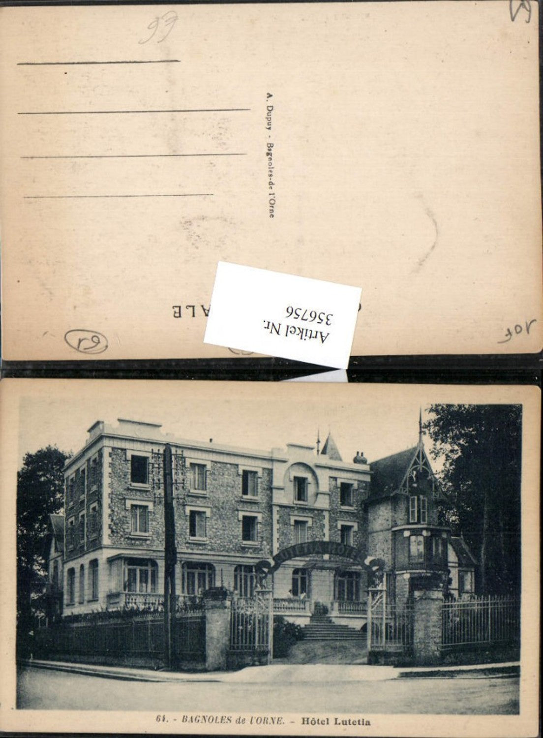 356756,Basse-Normandie Orne Bagnoles-de-l'Orne Hotel Lutetia