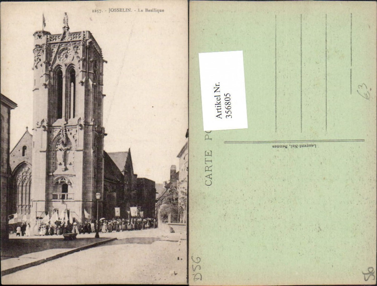 356805,Bretagne Morbihan Josselin La Basilique Kirche