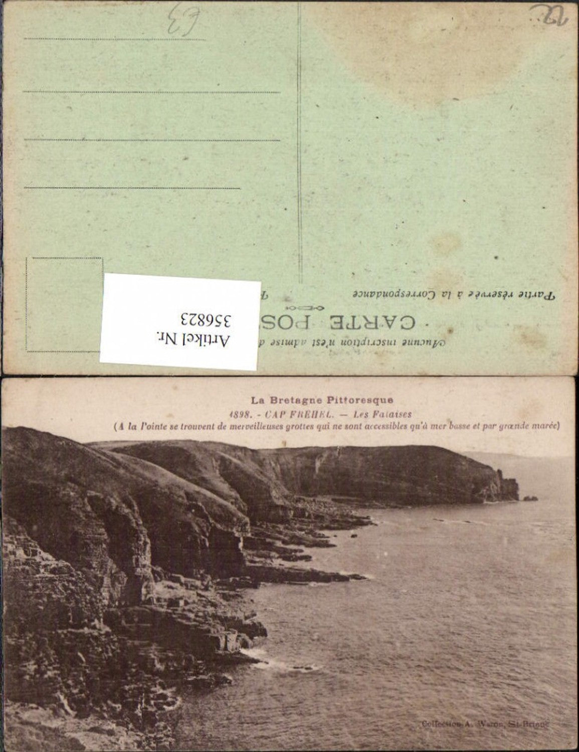 356823,Bretagne Cote-Amor Cap Frehel Les Falaises Steilküste Klippe