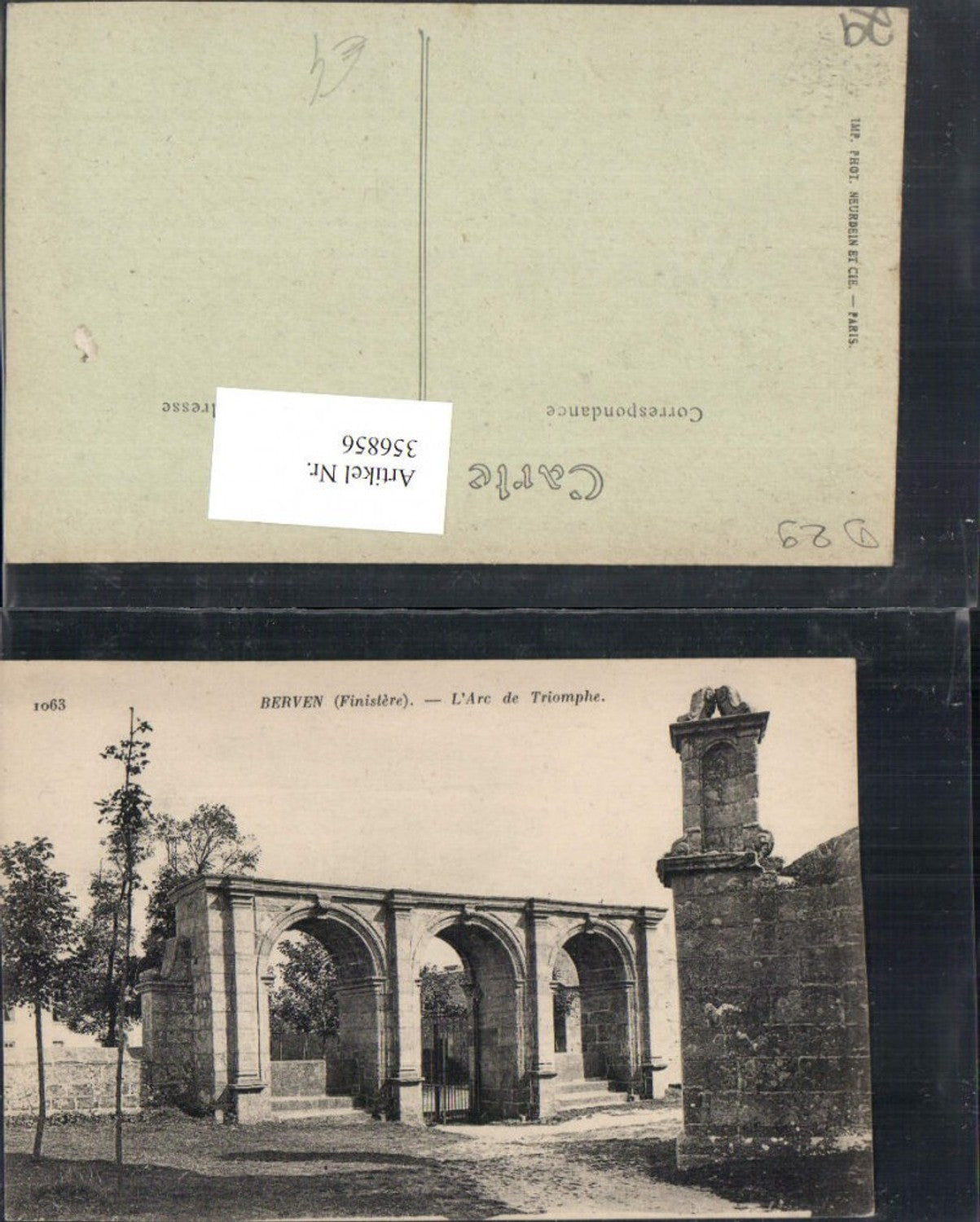 356856,Bretagne Finistere Berven L'Arc de Triomphe Triumphbogen