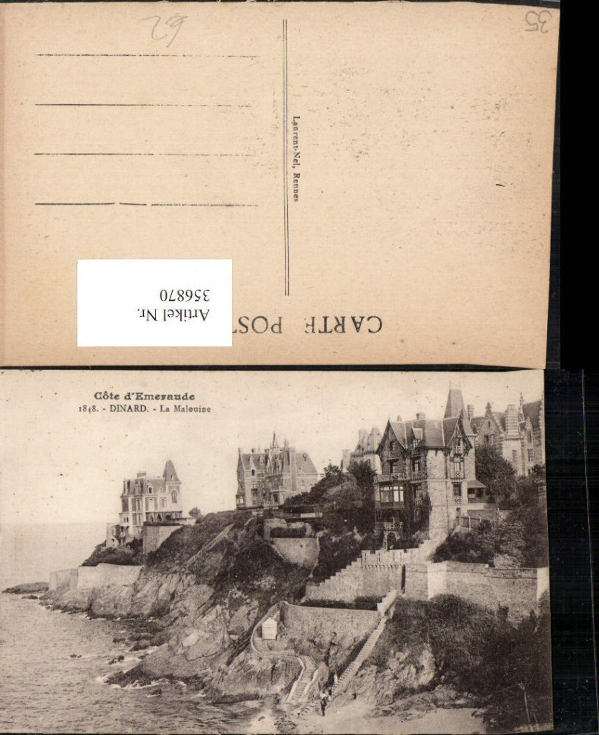 356870,Bretagne Ille-et-Vilaine Dinard La Malouine Felsenküste Villen